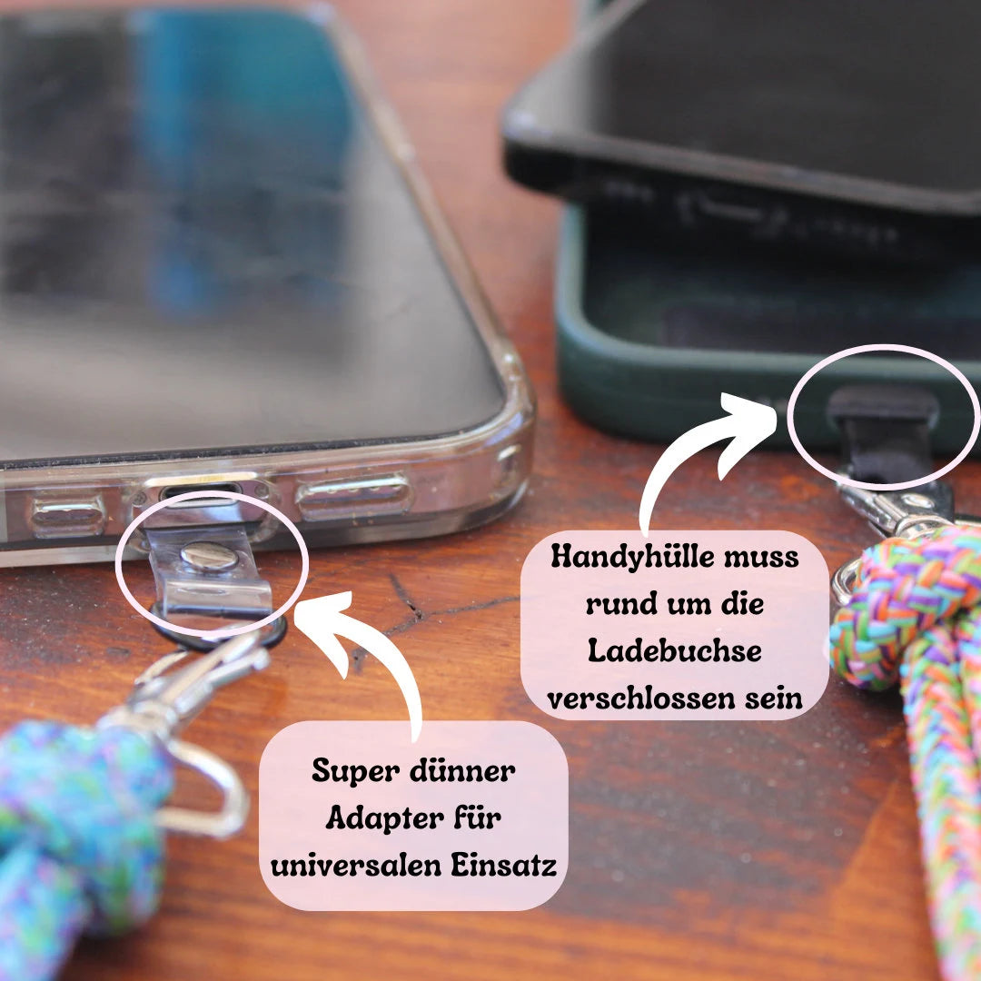 Bild das zeigt, dass die Ladebuchse für die Handyketten von Fräulein Mo verschlossen sein muss