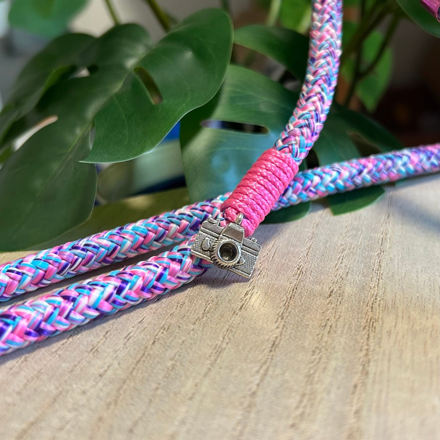 Handykette „Unicorn“ in Rosa | Wunch-Anhänger | Segeltau