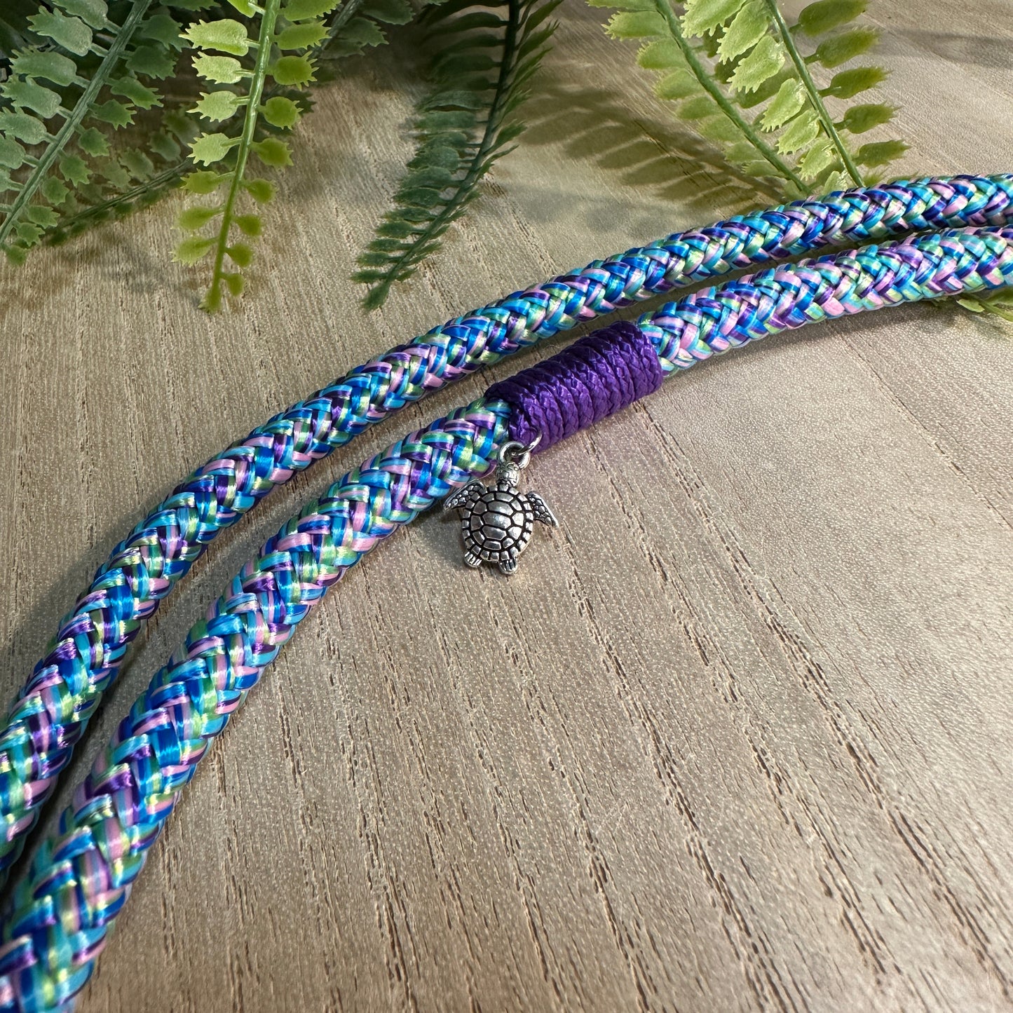 Handykette „Mermaid“ | Blaues Segeltau | Wunsch-Charm