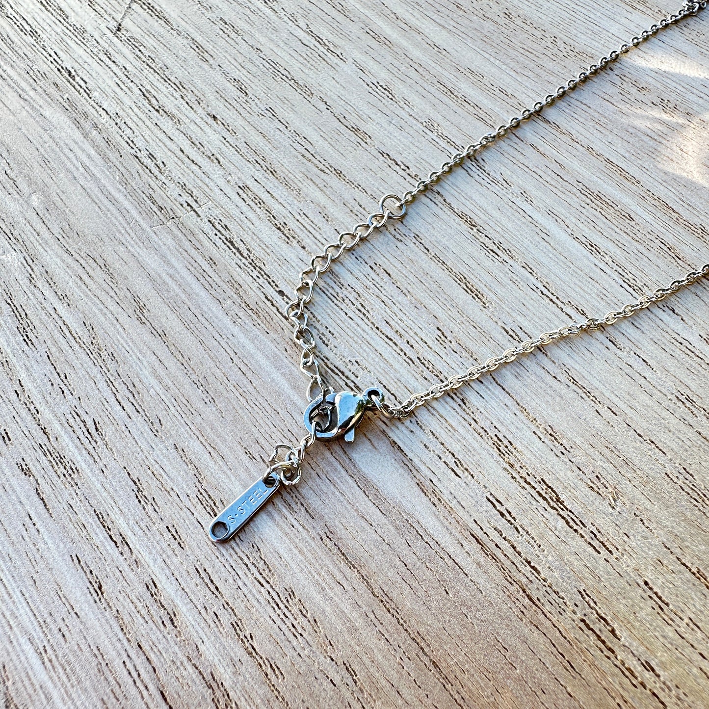 Palmen Kette silberfarben | Edelstahl Halskette mit filigranem Palmen Anhänger